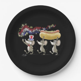 Assiettes En Carton Mic Mac et la plaque de papier de nuit 4 juillet M