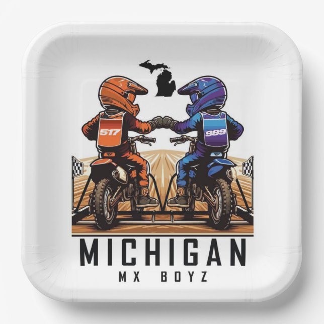 Assiettes En Carton michigan mx boyz (Recto)