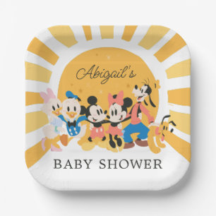Assiettes En Carton Mickey et amis Baby shower Sunshine
