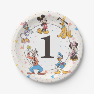 Assiettes En Carton Mickey & Friends Caractère Disney Anniversaire