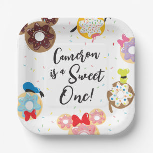 Assiettes En Carton Mickey & Friends Donut Sweet One - Premier anniver