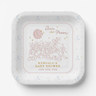 Assiettes En Carton Mickey & Friends Over the Moon - Baby Shower Fille