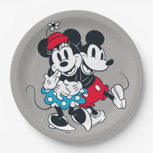 Assiettes En Carton Mickey & Minnie   Couple gagnant