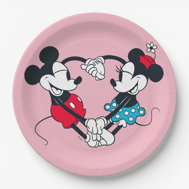 Assiettes En Carton Mickey & Minnie | Objectifs de relation (Devant)