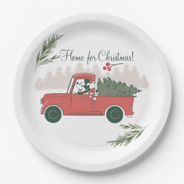 Assiettes En Carton Mickey Mouse | Accueil pour Noël (Devant)