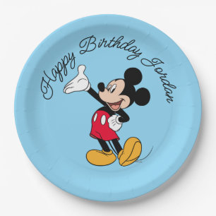 Assiettes En Carton Mickey Mouse geste de la main ouverte
