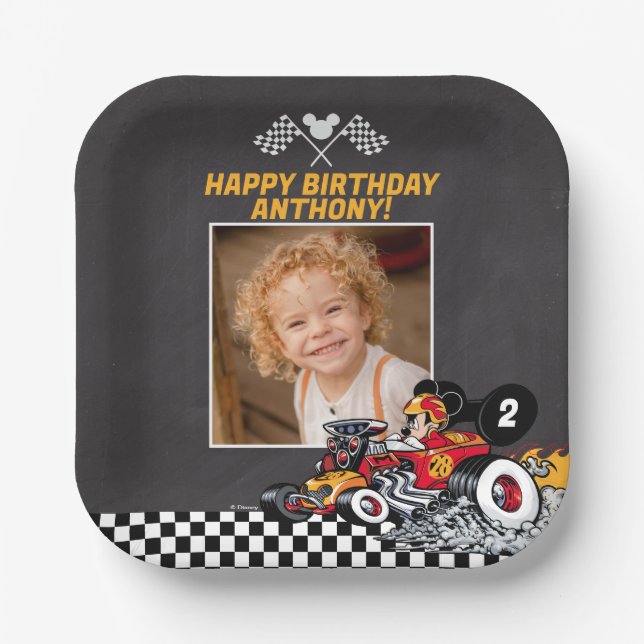 Assiettes En Carton Mickey Mouse Roadster Racers Anniversaire (Recto)