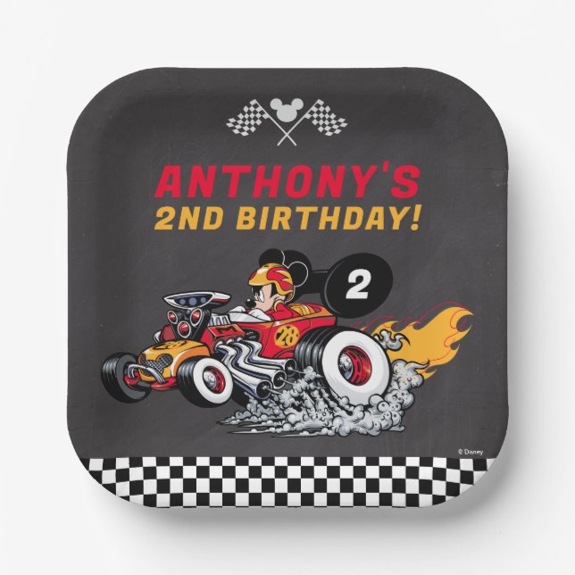 Assiettes En Carton Mickey Mouse Roadster Racers Anniversaire (Recto)