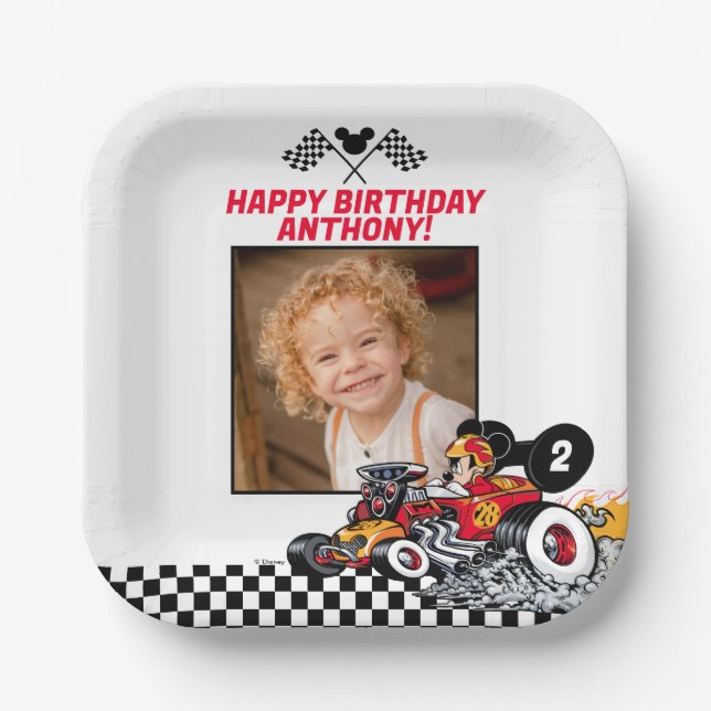 Assiettes En Carton Mickey Mouse Roadster Racers Anniversaire (Recto)