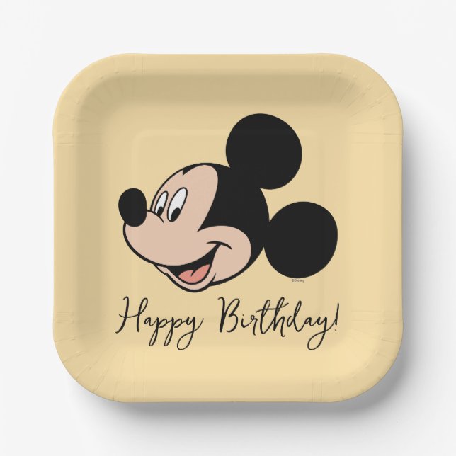 Assiettes En Carton Mickey Mouse Smile (Recto)