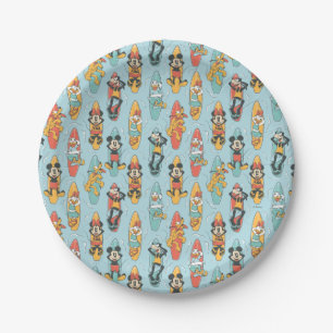 Assiettes En Carton Mickey Mouse Surf jusqu'à l'anniversaire d'été