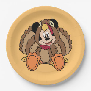 Assiettes En Carton Mickey Mouse Thankesgiving Turquie