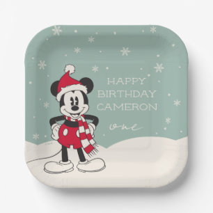Assiettes En Carton Mickey Mouse Winter Onederland 1er anniversaire