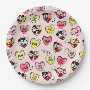 Assiettes En Carton Mickey Souris & Amis Valentine Heart Candy