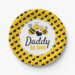 Assiettes En Carton Miel Bee, Baby shower