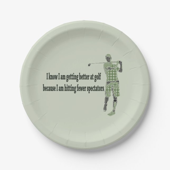Assiettes En Carton Mieux se rendre au golf (Devant)