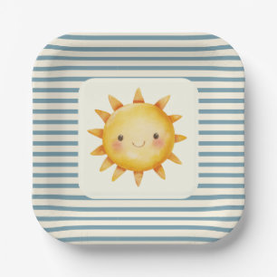 Assiettes En Carton Mignon pastel voici le fils baby shower