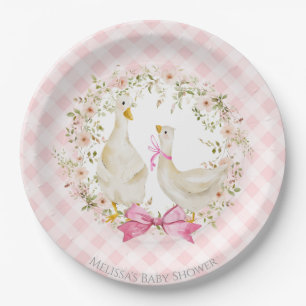 Assiettes En Carton Mignonne Maman & Petite Oie En vichy Baby shower F