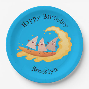 Assiettes En Carton Mignons nachos chips de maïs surf