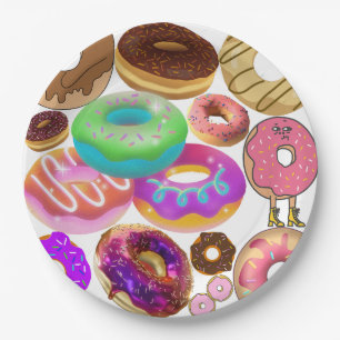 Assiettes En Carton Mikitiez donut pique-nique amérique pridémonth oly