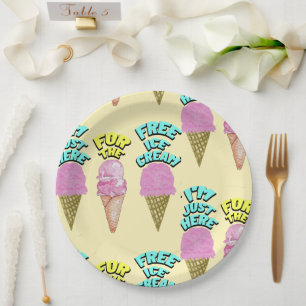 Assiettes En Carton Mikitiez glaces fête favori été