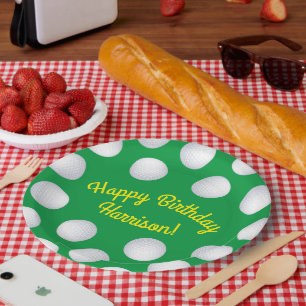 Assiettes En Carton Mini Golf Balls Anniversaire Fête Enfants Sports