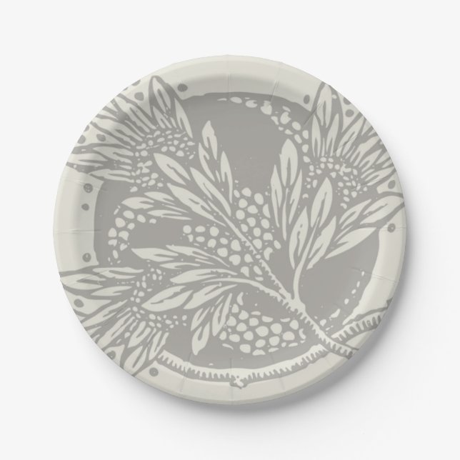 Assiettes En Carton minimalisme floral Art nouveau (Devant)