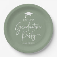 Minimaliste Elegant Sage Green Graduation Party