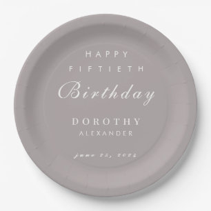 Assiettes En Carton Minimaliste Moderne Anniversaire Adulte TOUT Jalon