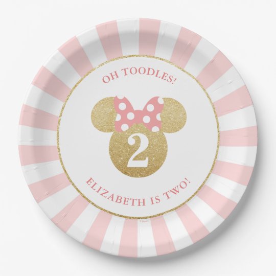 Assiettes En Carton Minnie Anniversaire En Or Et Rose Zazzle Ca Assiettes En Carton Minnie Anniversaire En Or Et Rose Zazzle Ca