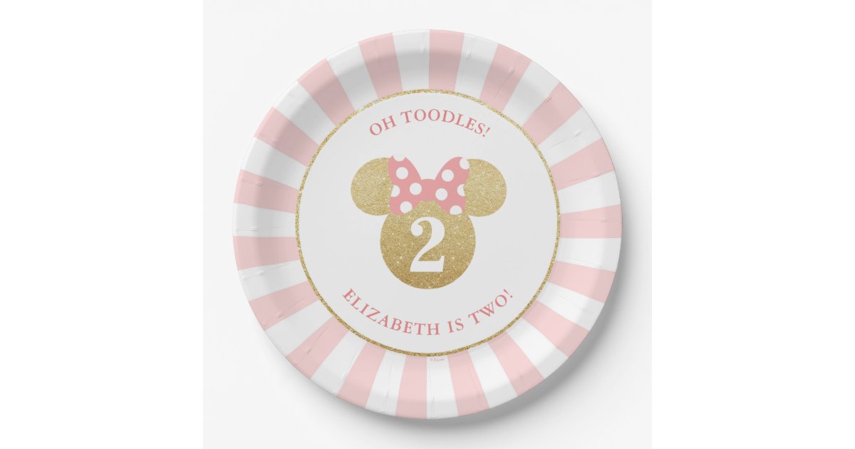 Assiettes En Carton Minnie Anniversaire En Or Et Rose Zazzle Ca Assiettes En Carton Minnie Anniversaire En Or Et Rose Zazzle Ca