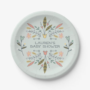 Assiettes En Carton Minnie Mouse Boho Festival Baby shower fille