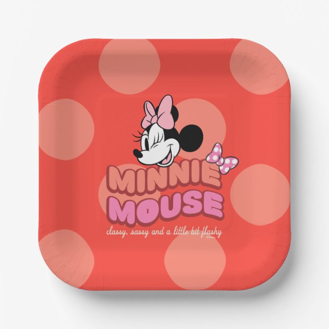 Assiettes En Carton Minnie Mouse Élégante, Sassy et Flashy (Recto)