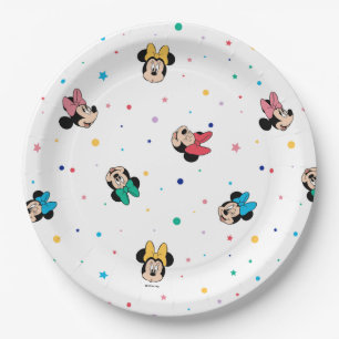 Assiettes En Carton Minnie Mouse Motif Rainbow Bow