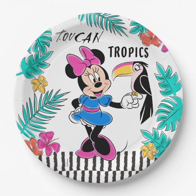 Assiettes En Carton Minnie | Toucan Tropics (Devant)