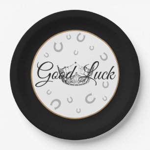 Assiettes En Carton Miss America Crown Bonne chance Plaques de papier 