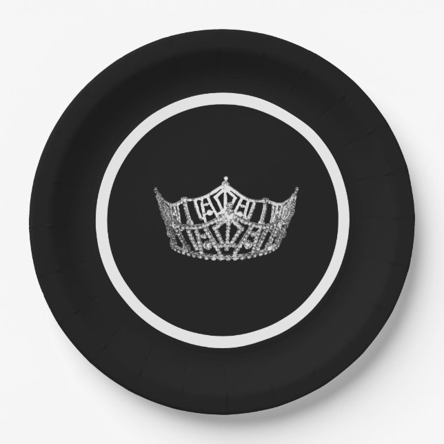 Assiettes En Carton Miss America Crown Pageant Party Plaque papier (Devant)