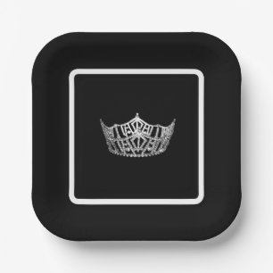 Assiettes En Carton Miss America Crown Pageant Party Plaque papier