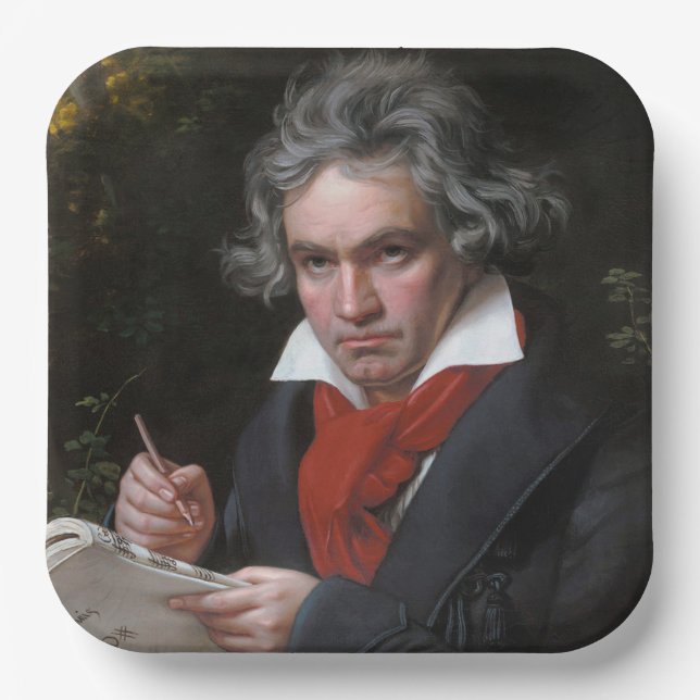 Assiettes En Carton Missa Solemnis : Ludwig Beethoven Musique classiqu (Recto)
