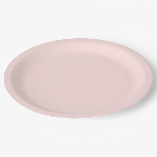 Assiettes En Carton Misty rose hex code FFE4E1 Party Plate (Angle)