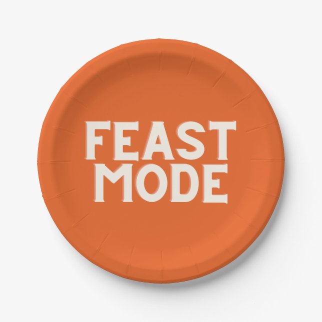 Assiettes En Carton Mode fête Thanksgiving - Orange (Devant)