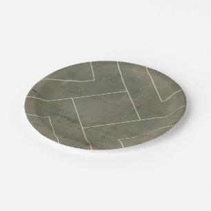 Assiettes En Carton Modèle abstrait avec des formes géométriques