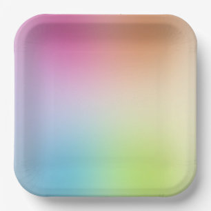 Assiettes En Carton Modèle coloré bleu vert jaune orange rouge