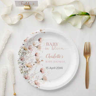 Assiettes En Carton modèle d'assiettes en papier floral fleurs sauvage