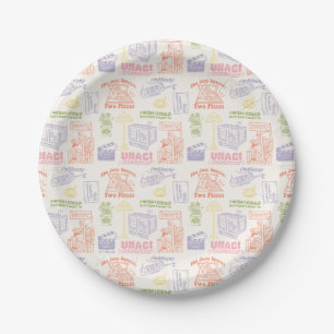 Assiettes En Carton Modèle de citations colorées FRIENDS™