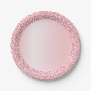 Assiettes En Carton Modèle élégant tendance vierge paillettes or rose