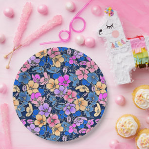 Assiettes En Carton Modèle floral stylistique 46