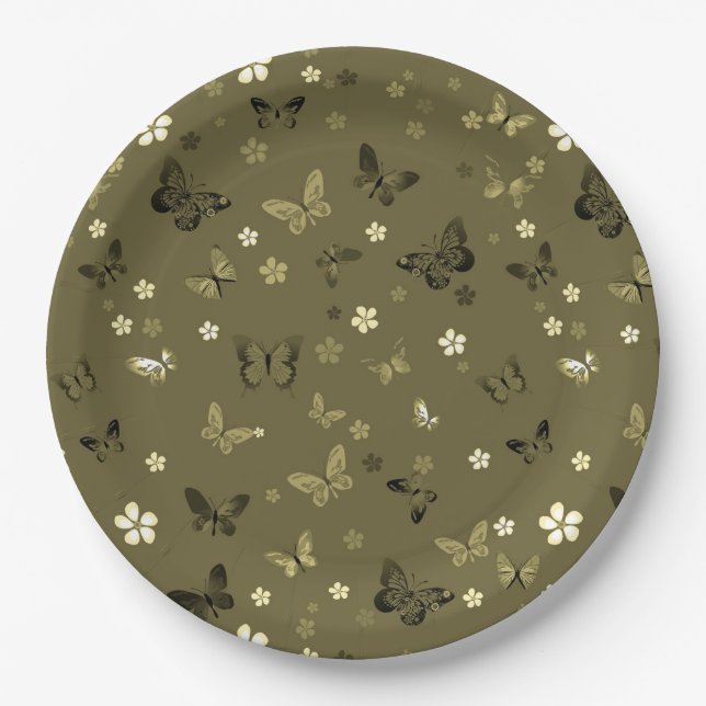 Assiettes En Carton Modèle Papillon 4 (Devant)