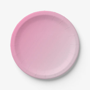 Assiettes En Carton Modèle personnalisé élégant blanc rose