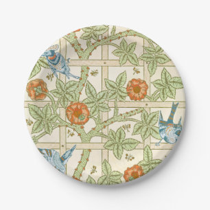 Assiettes En Carton Modèle sans couture de treillis de William Morris